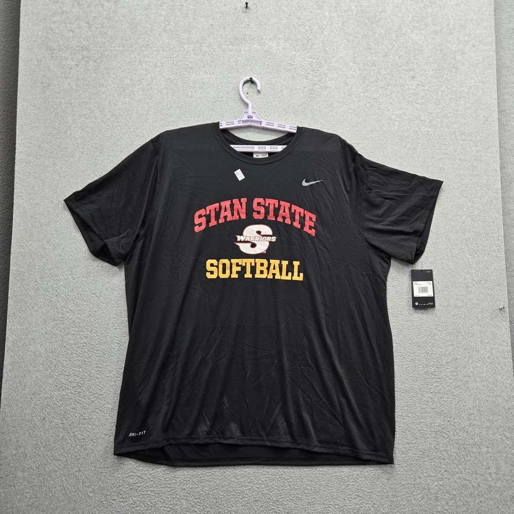 Stanislaus State Warriors Men Shirt 3XL Black Nike Softball Dri-Fit Training NWT